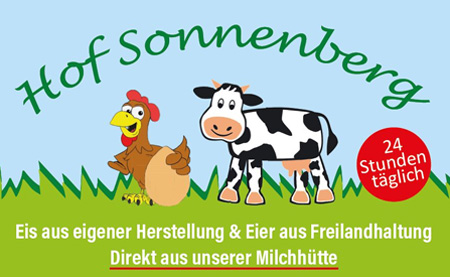 Hof Sonnenberg – Eis aus eigener Herstellung und Eier aus Freilandhaltung